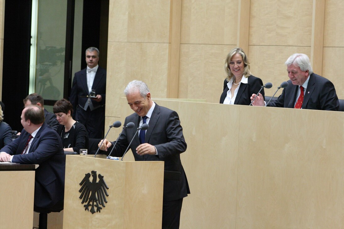 Ministerpräsident Stanislaw Tillich bei seiner Rede zum Aktionsprogramm Klimaschutz