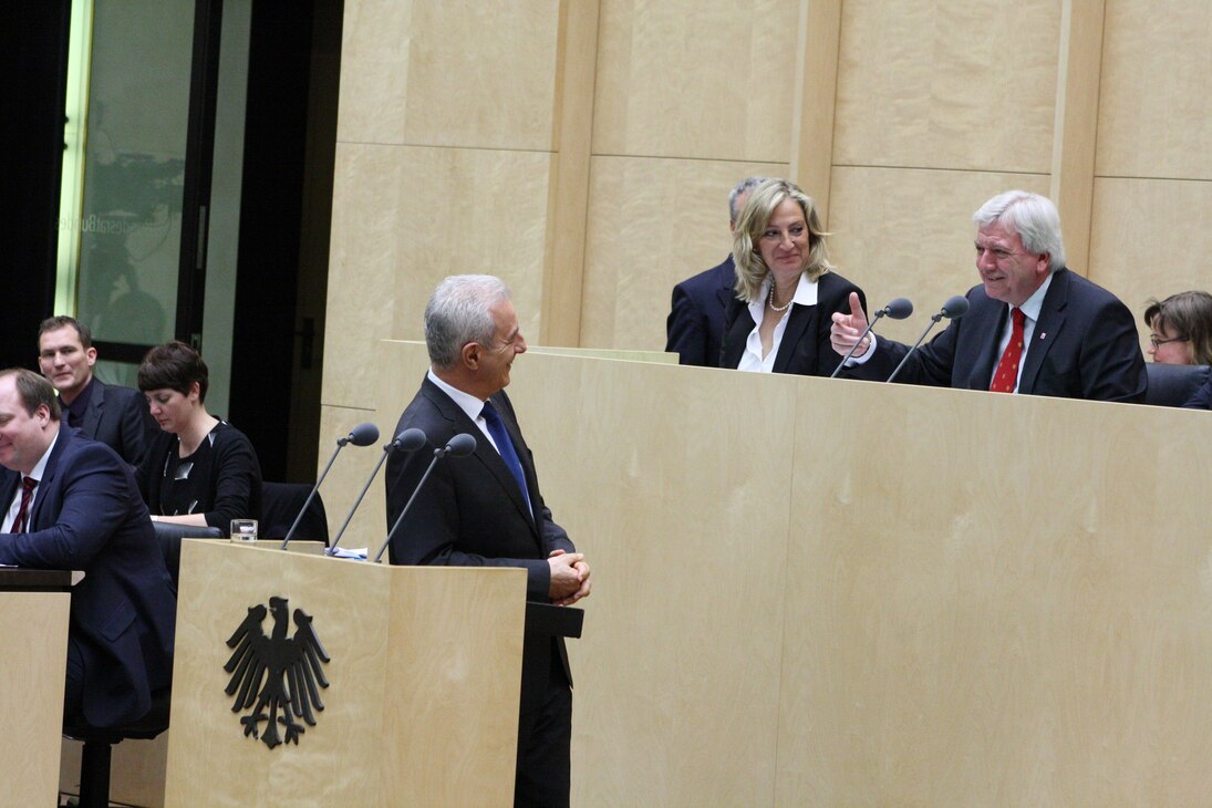 Ministerpräsident Stanislaw Tillich bei seiner Rede zum Aktionsprogramm Klimaschutz