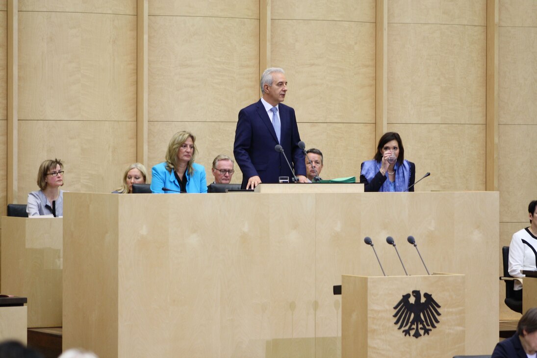 Bundesratspräsident Tillich bei seiner Antrittsrede