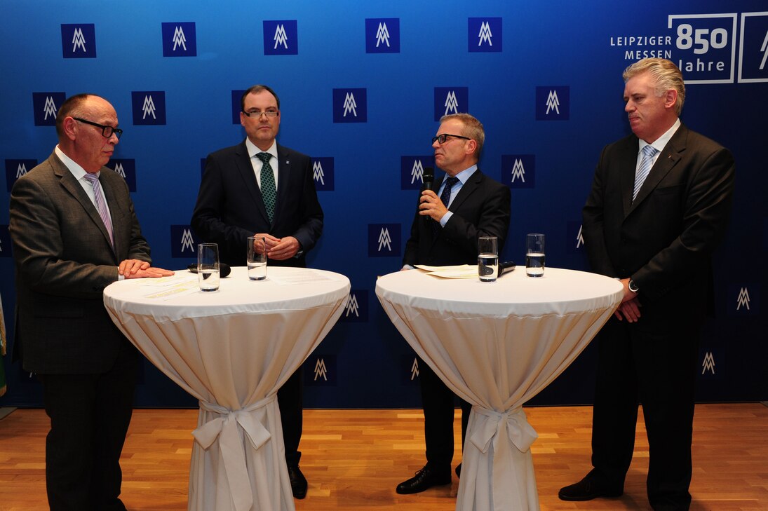 Talkrunde mit Staatssekretär Erhard Weimann, Martin Buhl-Wagner, Wolfgang Brinkschulte und Klaus-Jürgen Lotz
