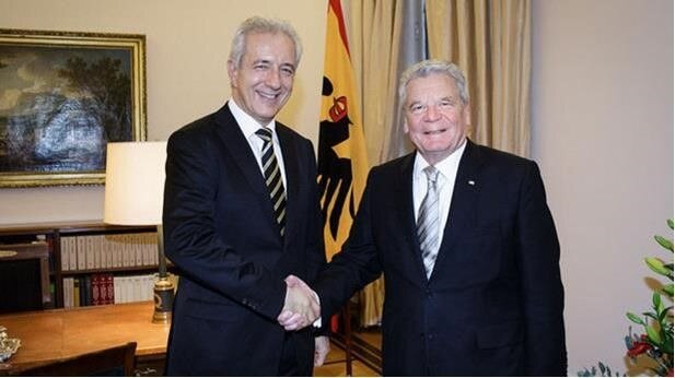 Bundesratspräsident Stanislaw Tillich und Bundespräsident Joachim Gauck