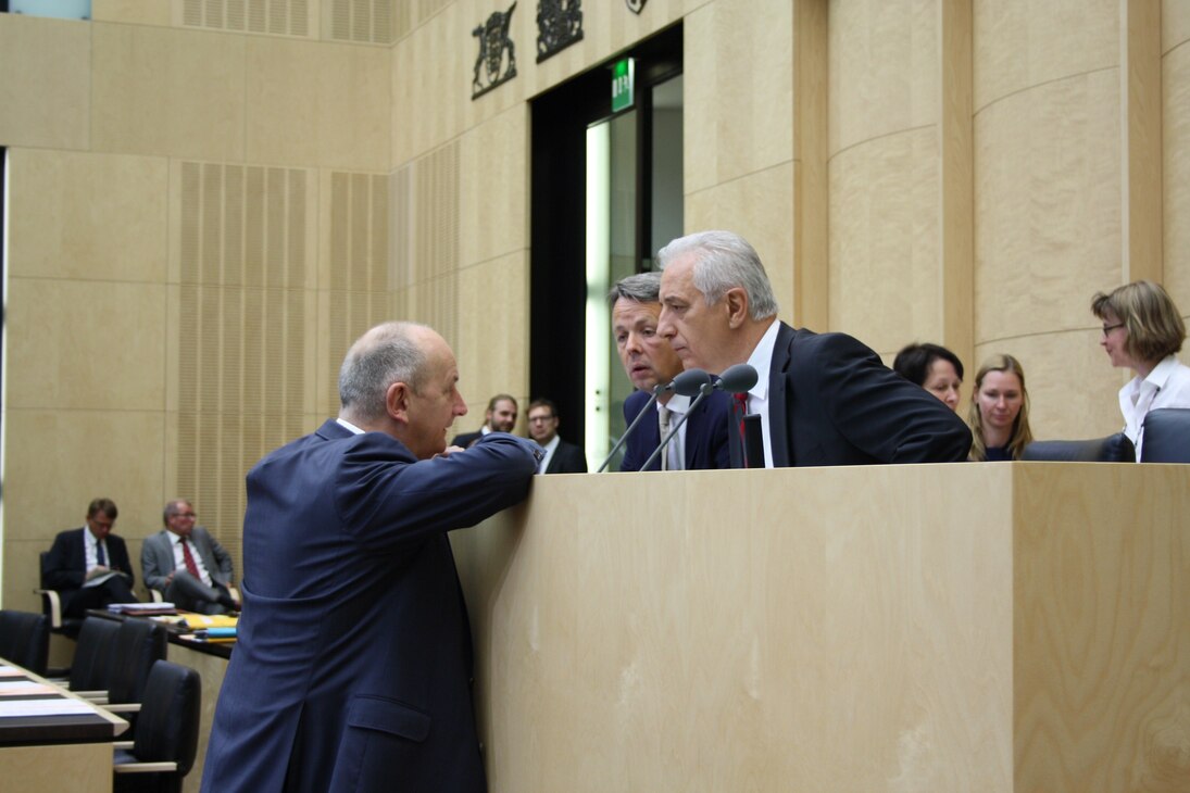 Ministerpräsident Woidke und Bundesratspräsident Tillich