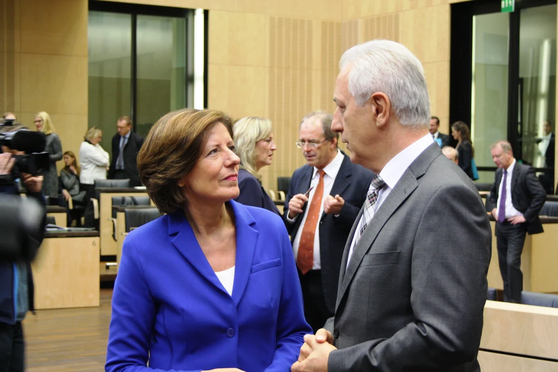 Bundesratspräsidentin Dreyer und Ministerpräsident Tillich
