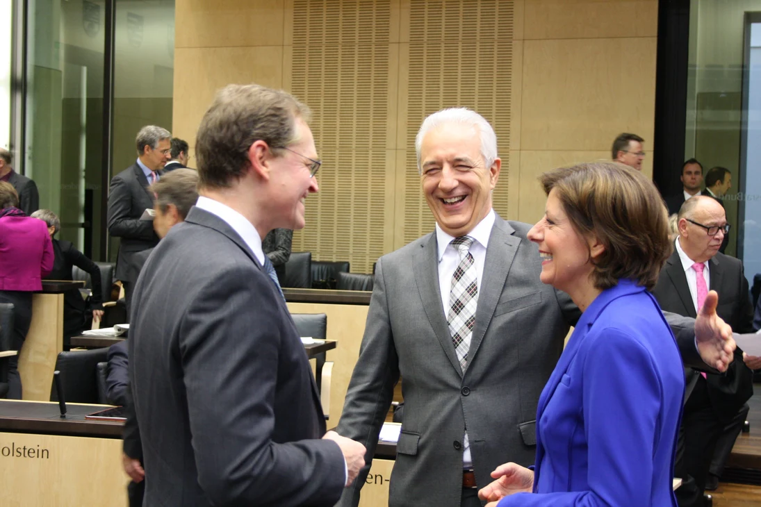 Bürgermeister Müller, Ministerpräsident Tillich und Bundesratspräsidentin Dreyer