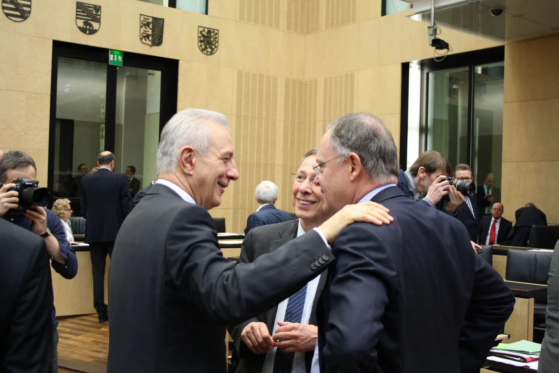 Bundesratspräsident Tillich, Ministerpräsident Weil, Bürgermeister Sieling