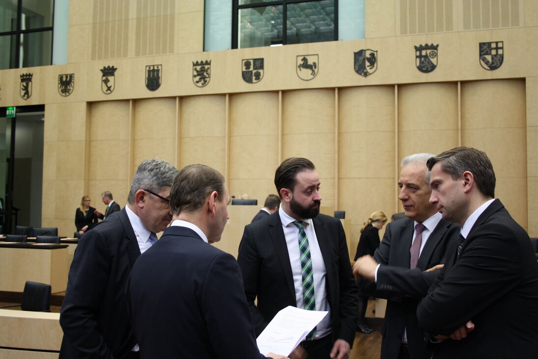 Staatsminister Gemkow, Bundesratspräsident Tillich, Staatsminister Dulig