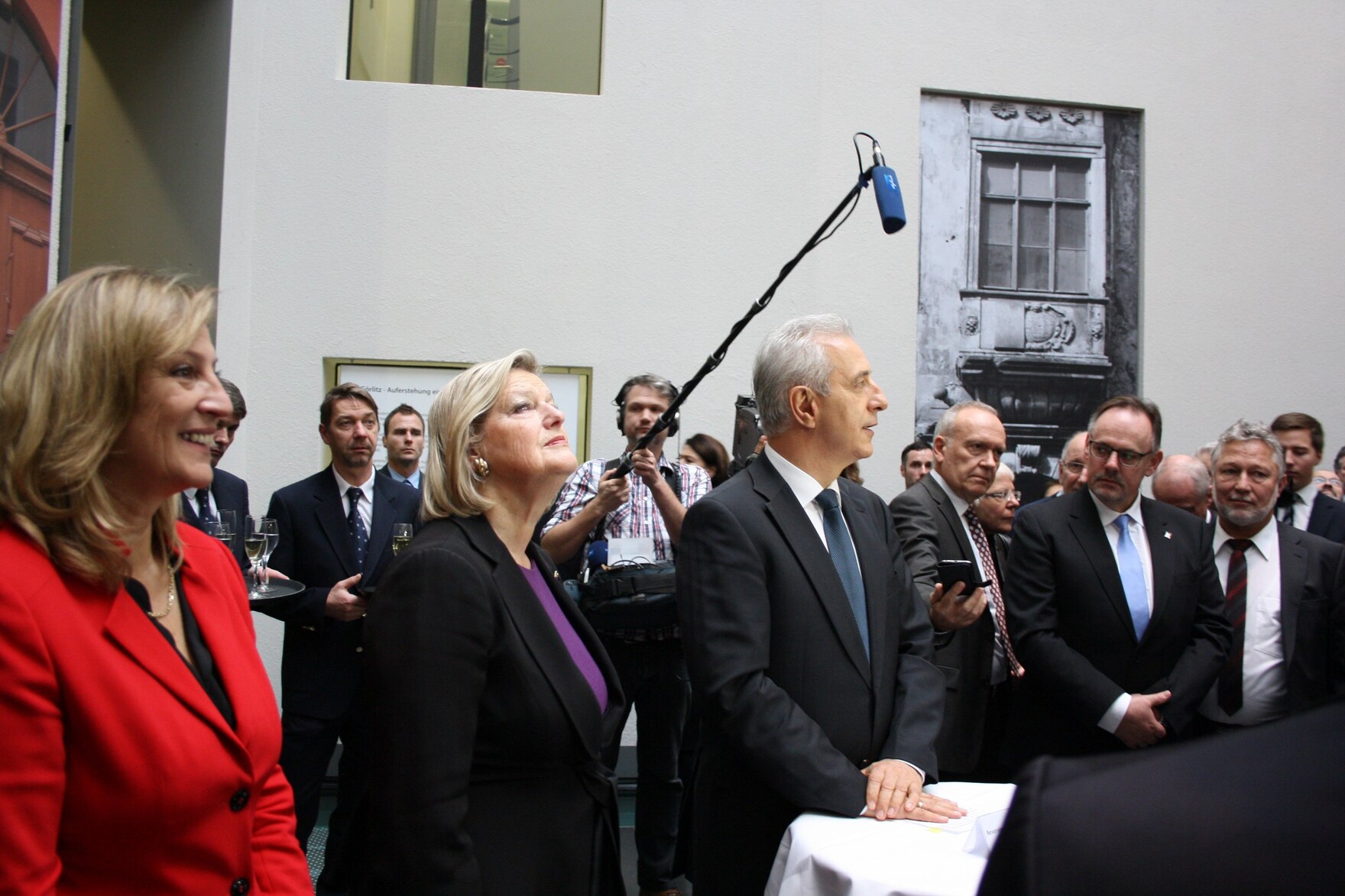 Bundesratspräsident Tillich und die Präsidentin der Ersten Kammer der Niederlande, Ankie Broekers-Knol bei der Eröffnung der Ausstellung »Görlitz – Auferstehung eines Denkmals«. 