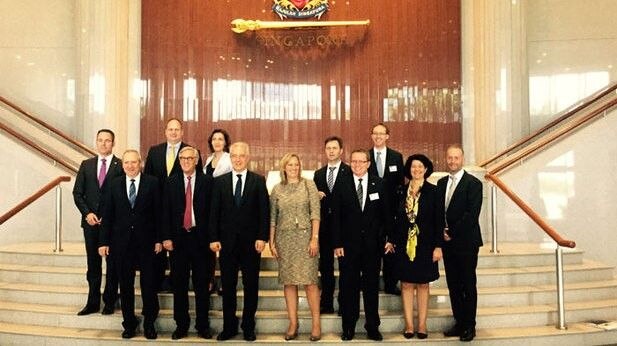 Bundesratspräsident Tillich besucht das Parlament in Singapur 