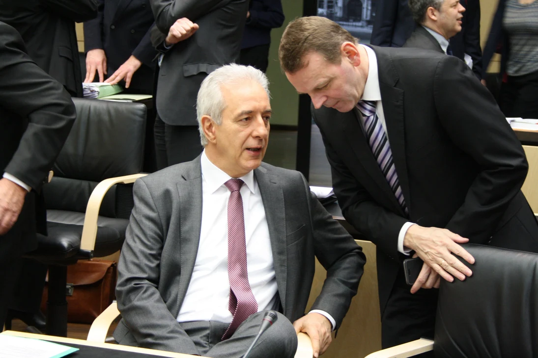 Bundesratspräsident Tillich und Staatsminister Dr. Jaeckel