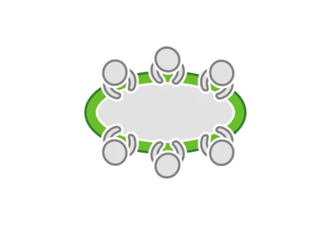 Ein Icon, welches das Bundeskabinett symbolisiert.
