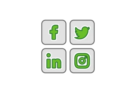 EIn Icon, welches Social-Media-Kanäle symbolisiert.