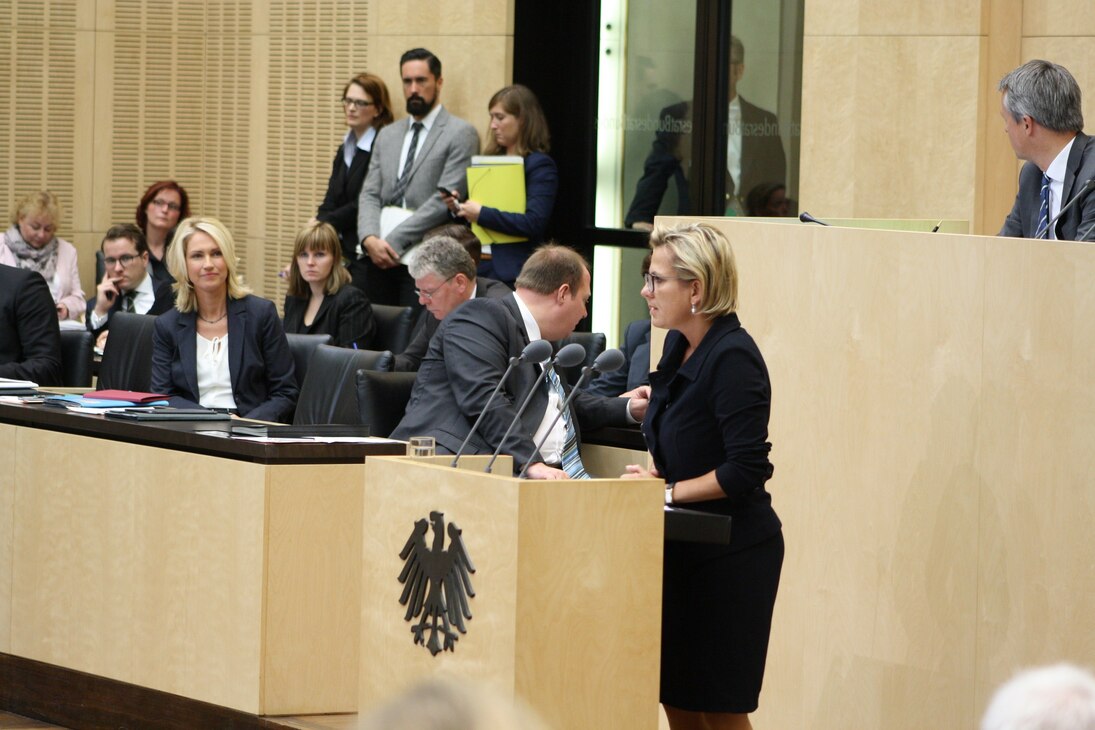 Staatsministerin Barbara Klepsch bei ihrer Rede im Bundesrat