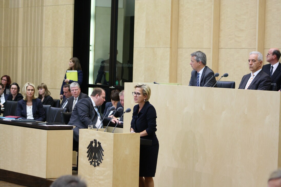Staatsministerin Barbara Klepsch bei ihrer Rede im Bundesrat