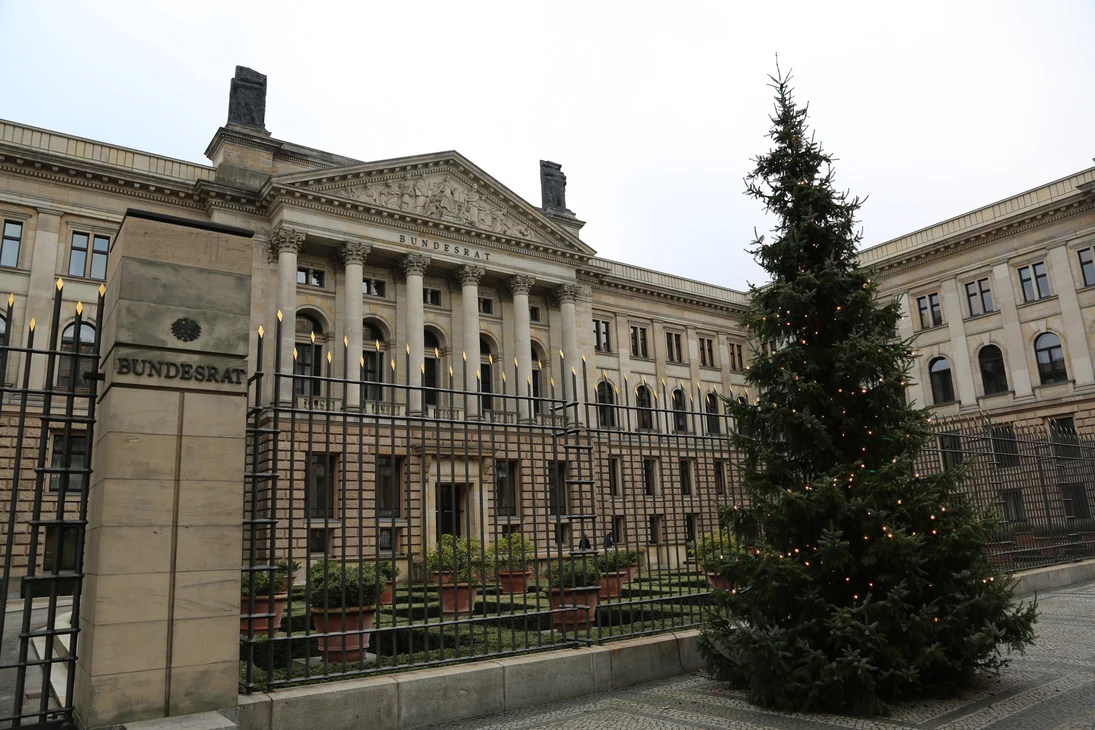 Foto der geschmückten Fichte