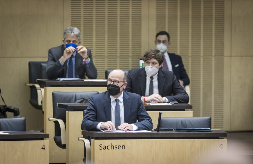 Blick auf die Sitzreihen im Bundesrat