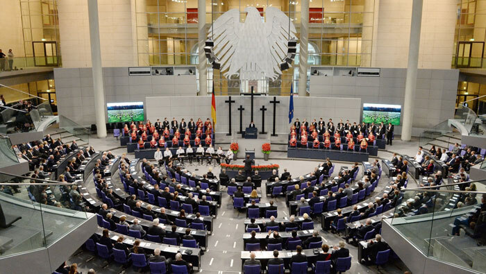 Innenansicht vom Bundestag