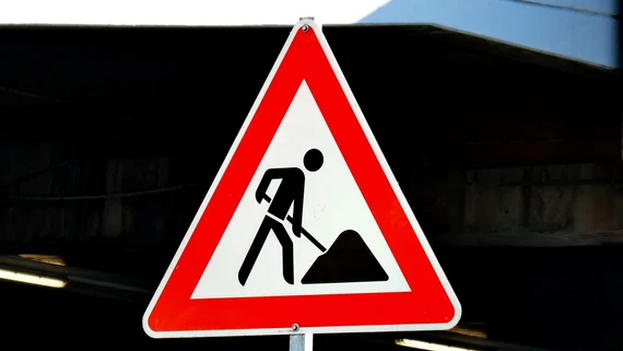 ein Baustellenschild